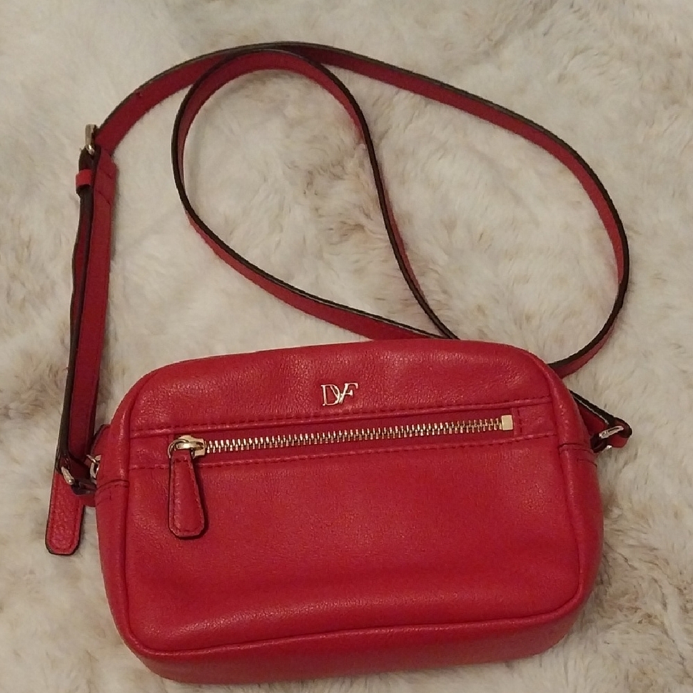 Diane Von Furstenberg Red Leather Crossbody Bag